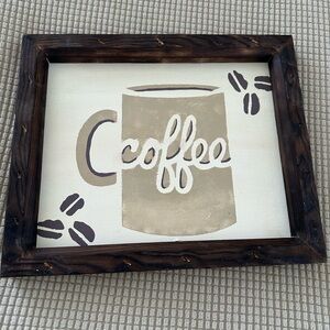 Coffee Mug Wall Art with Dark Frame, homemade by Loop & Ladder